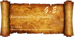 Gerencsér Enikő névjegykártya