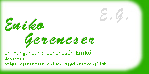 eniko gerencser business card